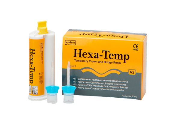 Хекса-Темп / Hexa-Temp (A2) - самоотверждаемый материал для временных коронок и мостов (75г), Spident / Корея