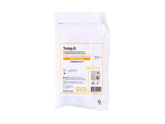 Темп-ит / Temp-It - светоотверждаемый материал для временного пломбирования (3г), Spident / Корея