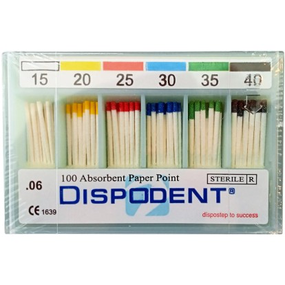 Бумажные штифты Dispodent 06 №15-40, (100шт), Dispodent / Вьетнам