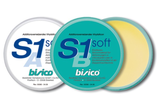 Бисико / Bisico S1 Soft Putty - высокоточный пластичный базовый материал песочного цвета на основе силикона (300мл+300мл), Bisico / Германия