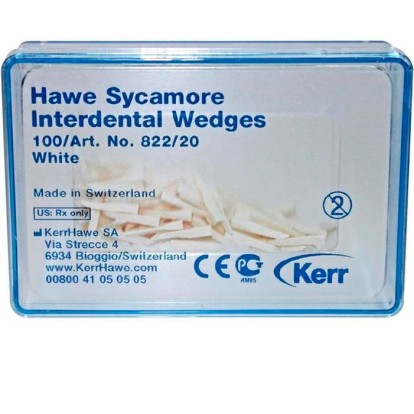 Клинья деревянные Sycamore Interdental wedges - белые (100шт), Kerr / США
