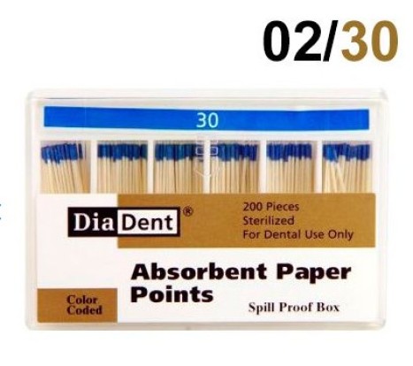 Бумажные штифты DiaDent 02 №30, (200шт), DiaDent / Корея