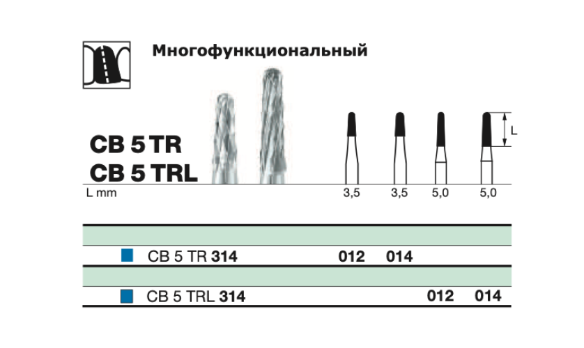 Бор твс D+Z / CB 5 TR 314.014 коронкорез